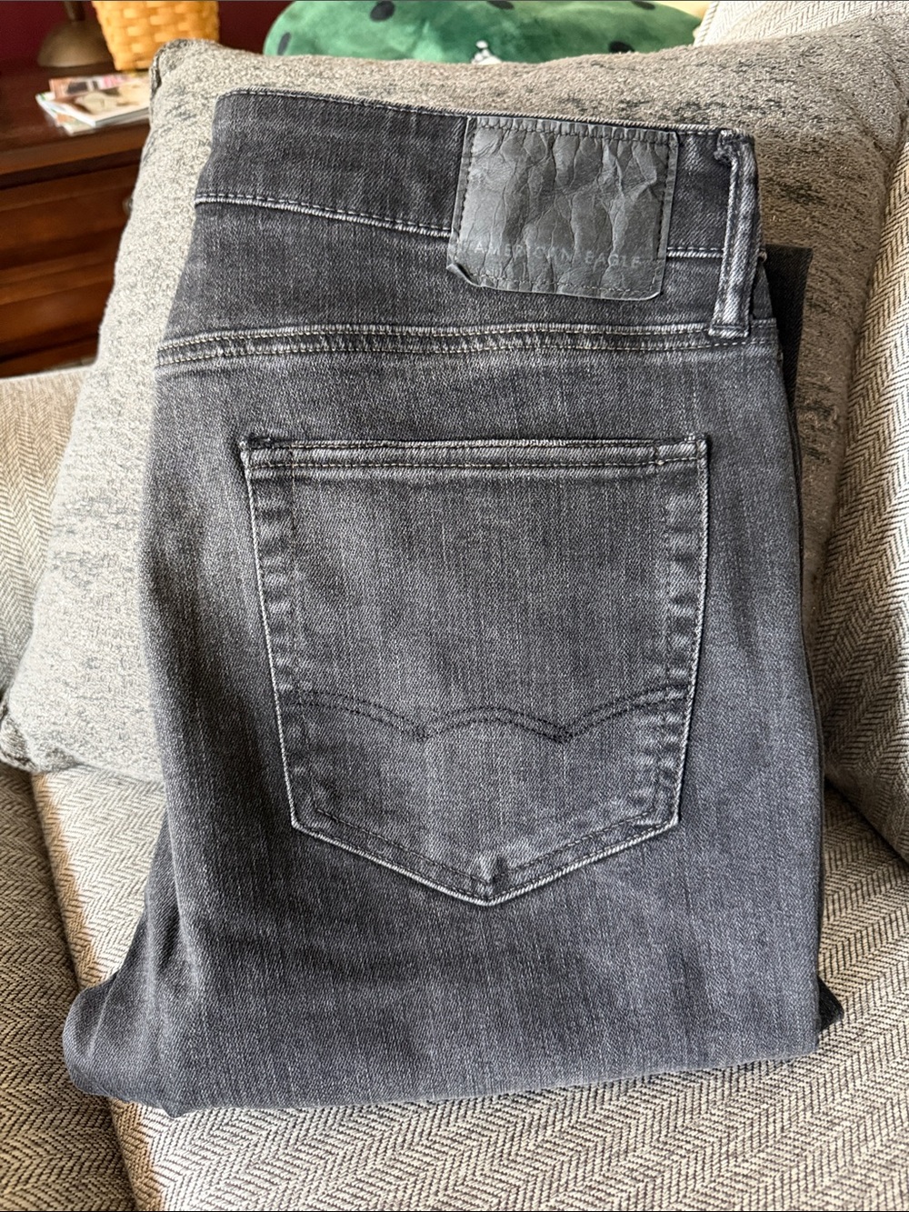 American Eagle Men's Original Straight Dark Grey Denim